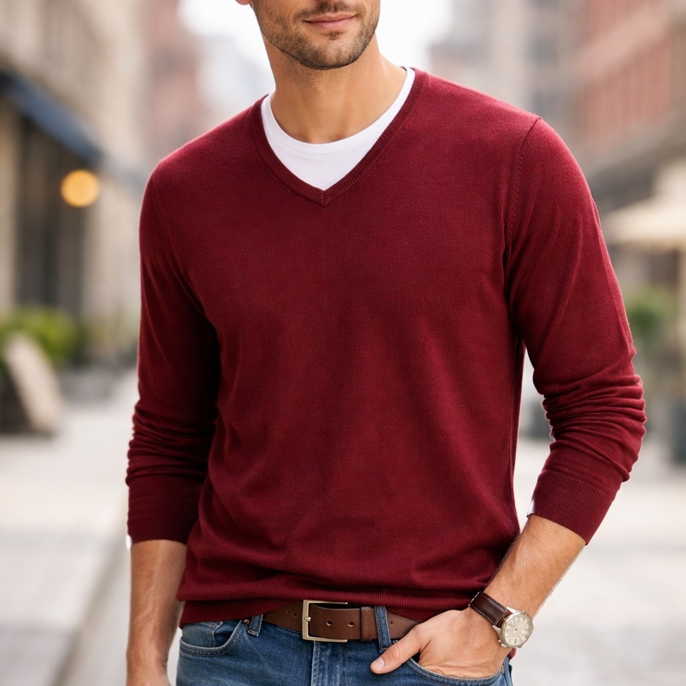 Merona Men’s V-Neck Sweater – XXL,‎ 100% Cotton